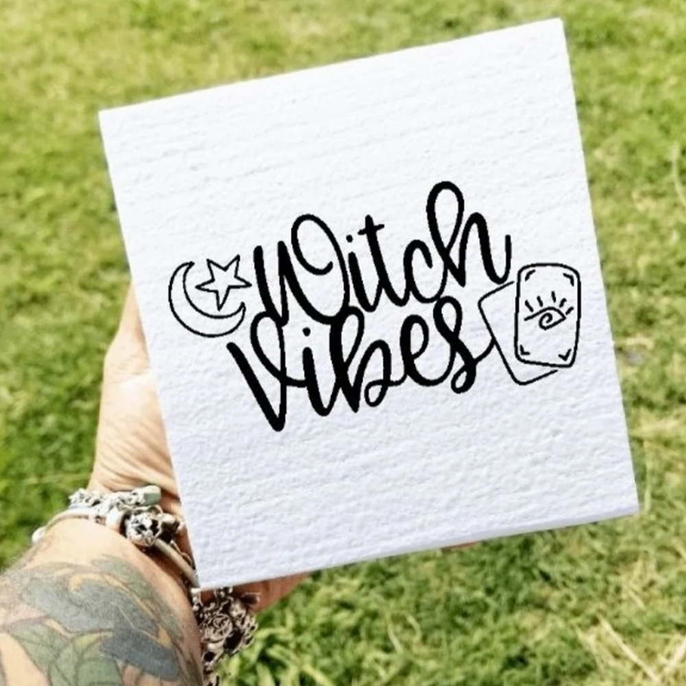 Witch vibes wood sign